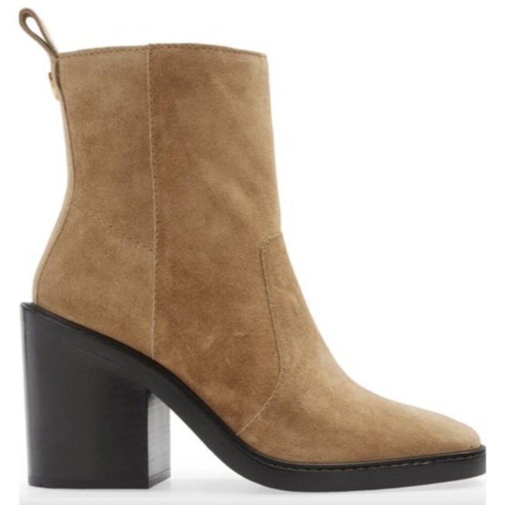 NWOB TORY BURCH Sierra Heeled Ankle Suede Square Toe size 8.5